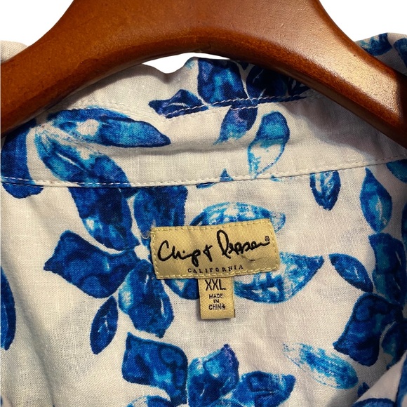 Chip & Pepper California Men’s SS Button Up Hawaiian Shirt  XXL Linen Blend EUC - Picture 3 of 4